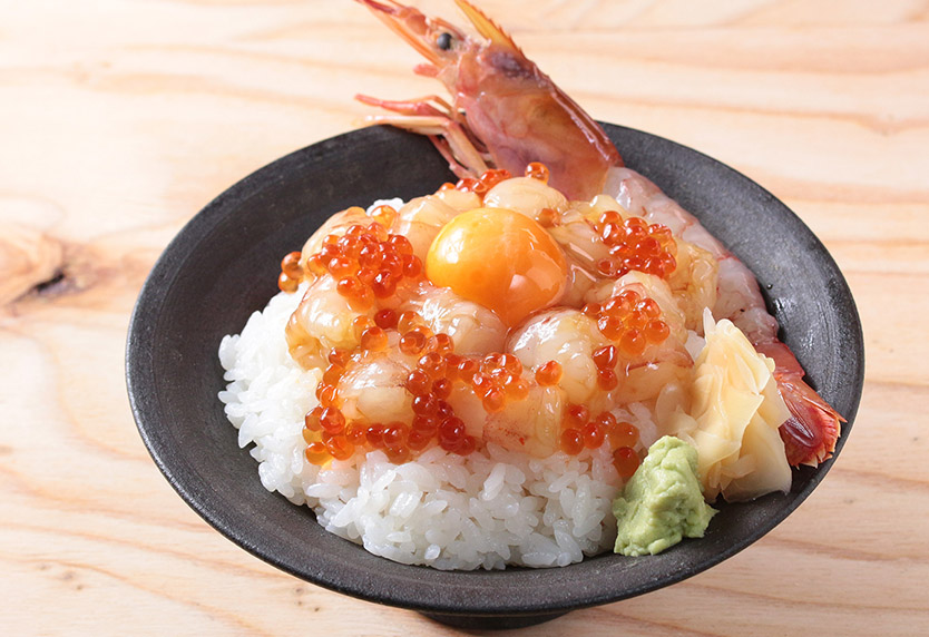 【料理】海老丼ユッケ風